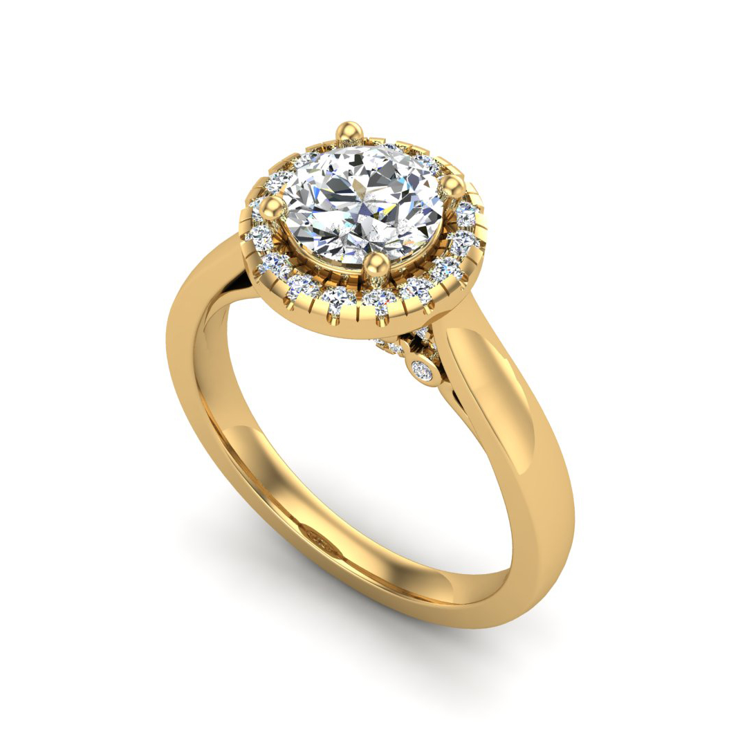 Gia Halo Engagement Ring